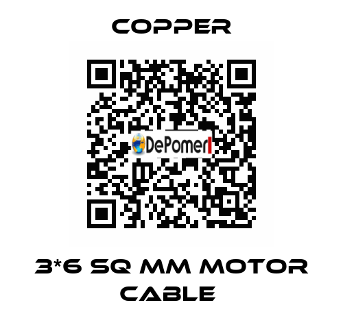 3*6 sq mm Motor cable  Copper