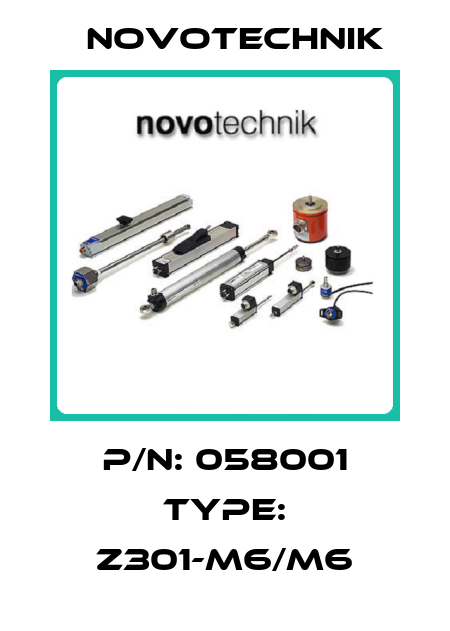 P/N: 058001 Type: Z301-M6/M6 Novotechnik