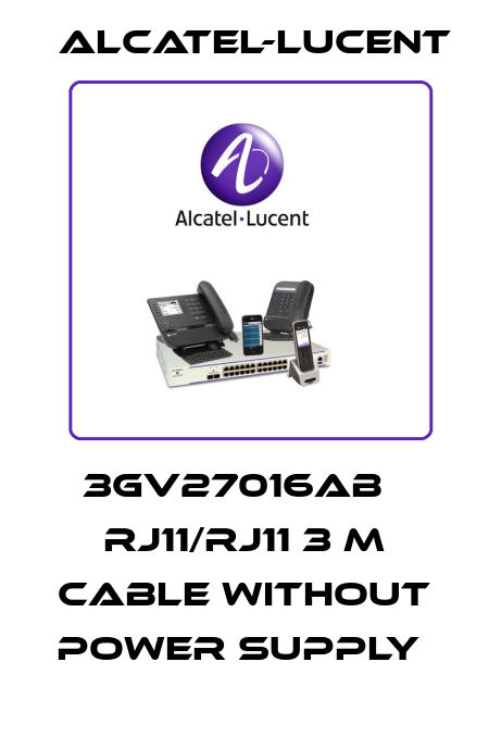 3GV27016AB   RJ11/RJ11 3 M CABLE WITHOUT POWER SUPPLY  Alcatel-Lucent