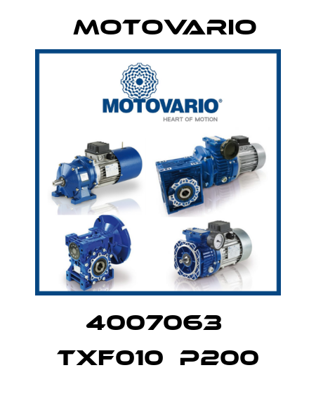 4007063  TXF010  P200 Motovario