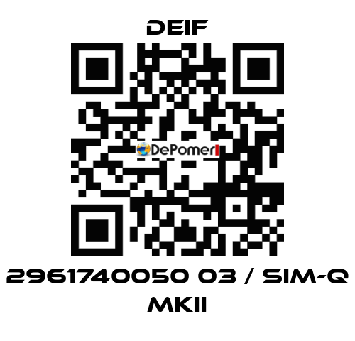 2961740050 03 / SIM-Q MKII Deif