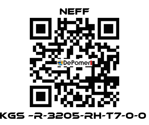 KGS –R-3205-RH-T7-0-0  Neff