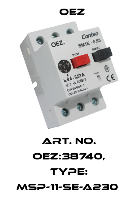 Art. No. OEZ:38740, Type: MSP-11-SE-A230  OEZ