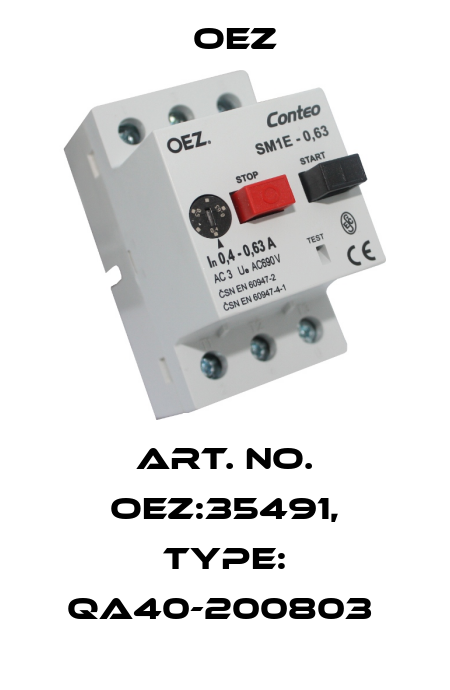 Art. No. OEZ:35491, Type: QA40-200803  OEZ