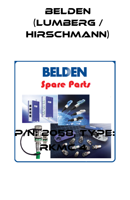 P/N: 2058, Type: RKMC 4  Belden (Lumberg / Hirschmann)