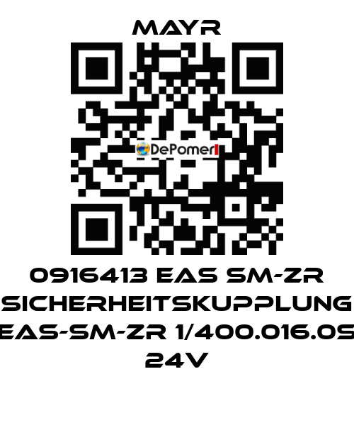 0916413 EAS SM-ZR SICHERHEITSKUPPLUNG EAS-SM-ZR 1/400.016.0S 24V Mayr