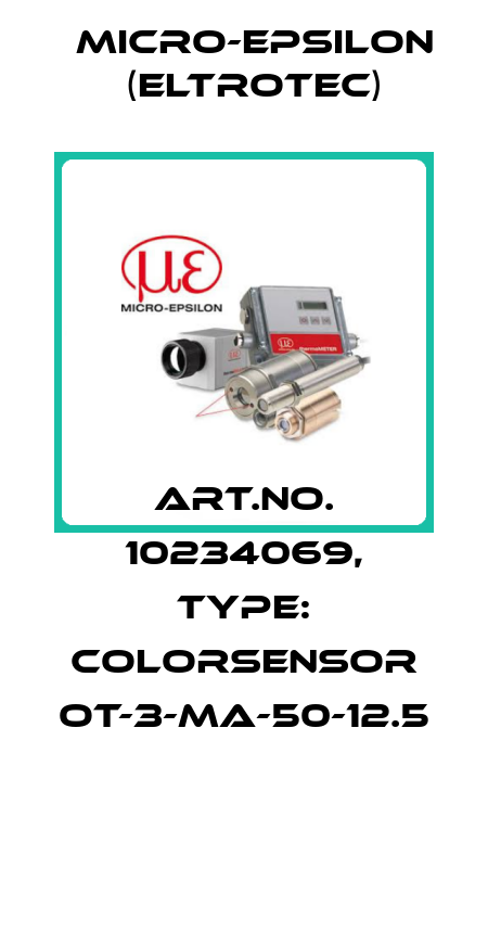 Art.No. 10234069, Type: colorSENSOR OT-3-MA-50-12.5  Micro-Epsilon (Eltrotec)
