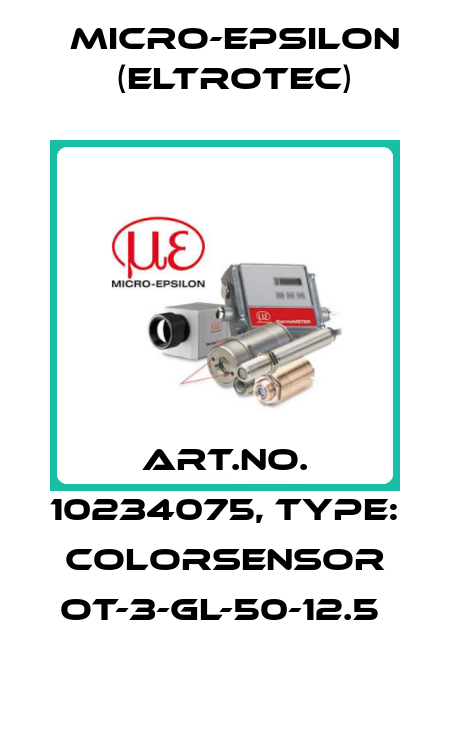 Art.No. 10234075, Type: colorSENSOR OT-3-GL-50-12.5  Micro-Epsilon (Eltrotec)