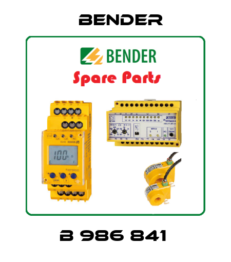 B 986 841  Bender