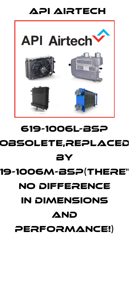 619-1006L-BSP obsolete,replaced by 619-1006M-BSP(there"s no difference in dimensions and performance!)  API Airtech