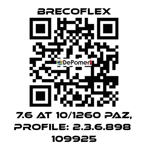 7.6 AT 10/1260 PAZ, PROFILE: 2.3.6.898  109925 Brecoflex