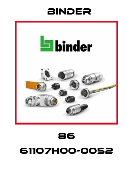 86 61107H00-0052 Binder
