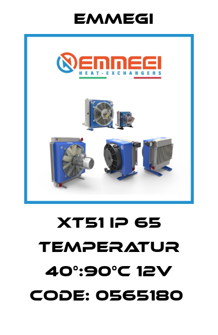 XT51 IP 65 Temperatur 40°:90°C 12V Code: 0565180  Emmegi