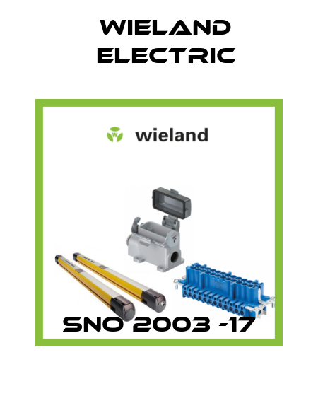 SNO 2003 -17 Wieland Electric