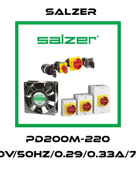 PD200M-220 230V/50Hz/0.29/0.33A/75W   Salzer
