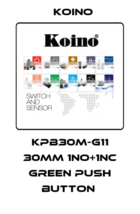 KPB30M-G11 30mm 1NO+1NC Green Push Button  Koino