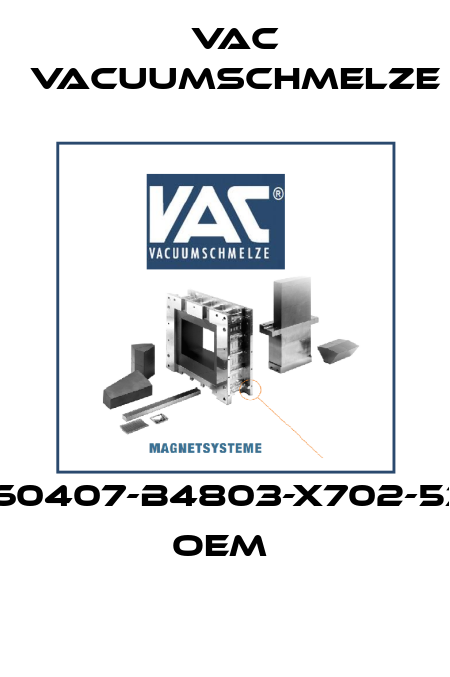  I60407-B4803-X702-53 OEM  Vac vacuumschmelze
