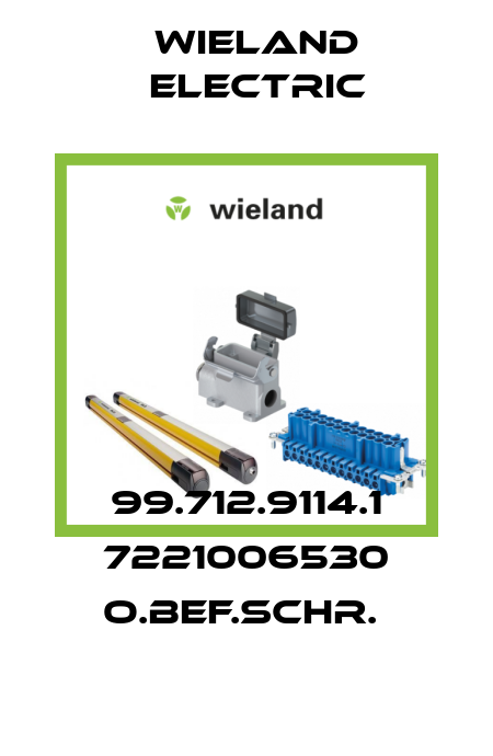 99.712.9114.1 7221006530 O.BEF.SCHR.  Wieland Electric
