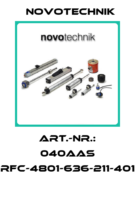 ART.-NR.: 040AAS RFC-4801-636-211-401  Novotechnik