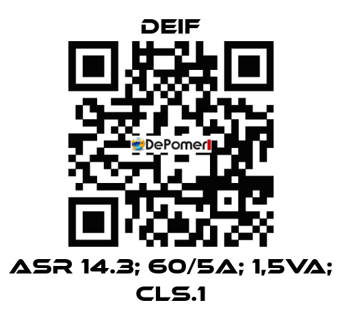 ASR 14.3; 60/5A; 1,5VA; CLS.1  Deif