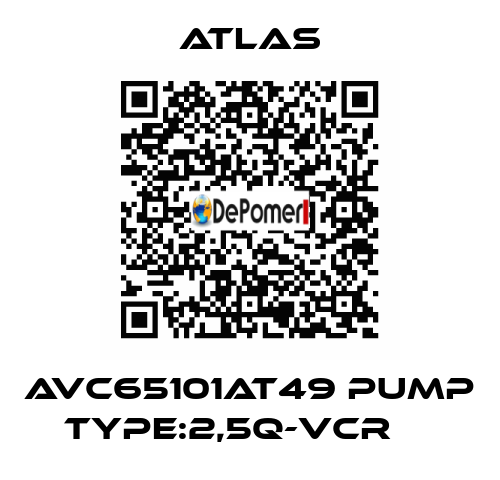 AVC65101AT49 PUMP TYPE:2,5Q-VCR     Atlas