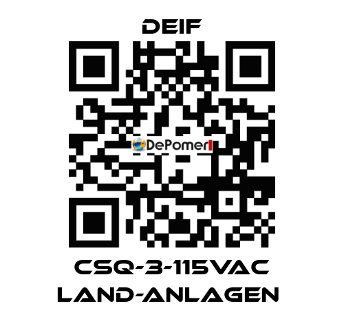 CSQ-3-115VAC Land-Anlagen  Deif