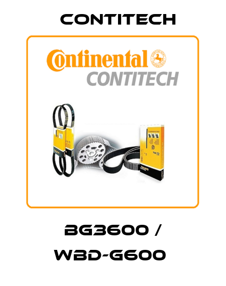 BG3600 / WBD-G600  Contitech