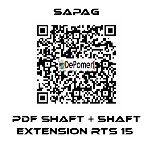 PDF shaft + Shaft extension RTS 15  Sapag
