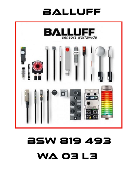 BSW 819 493 WA 03 L3  Balluff