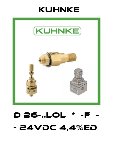 D 26-..LOL  *  -F  -      - 24VDC 4,4%ED  Kuhnke