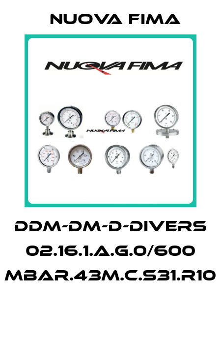 DDM-DM-D-DIVERS 02.16.1.A.G.0/600 mbar.43M.C.S31.R10  Nuova Fima