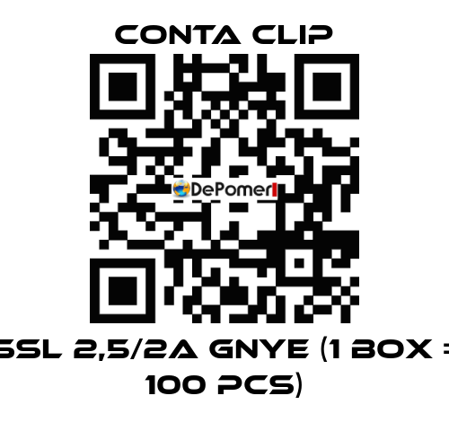 SSL 2,5/2A GNYE (1 box = 100 pcs) Conta Clip
