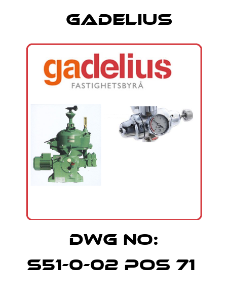 DWG NO: S51-0-02 POS 71  Gadelius