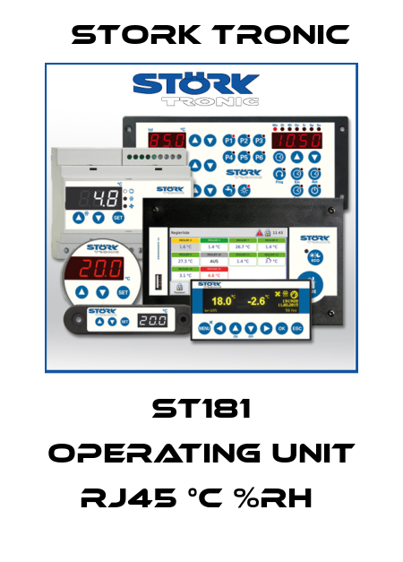 ST181 operating unit RJ45 °C %rH  Stork tronic
