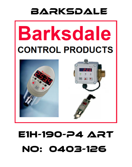 E1H-190-P4 ART NO:  0403-126  Barksdale