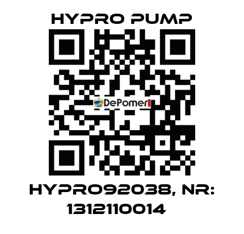 HYPRO92038, Nr: 1312110014   Hypro Pump