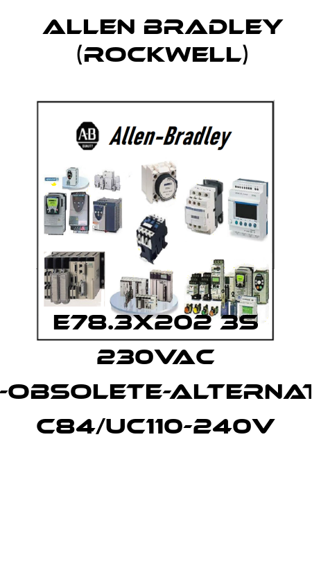 E78.3x202 3s 230VAC 2ZW-obsolete-alternative- C84/UC110-240V  Allen Bradley (Rockwell)