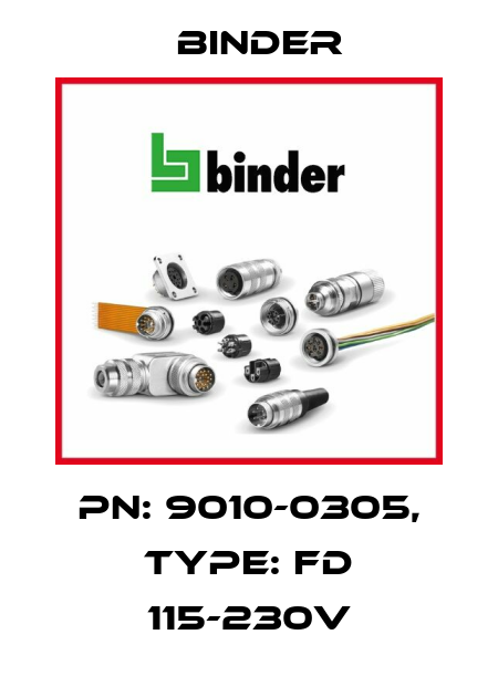 PN: 9010-0305, Type: FD 115-230V Binder