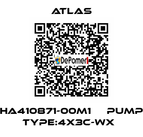 HA410871-00M1     PUMP TYPE:4X3C-WX   Atlas