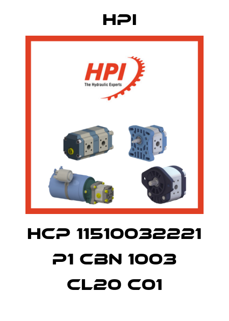 HCP 11510032221      P1 CBN 1003 CL20 C01 HPI