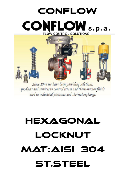 HEXAGONAL  LOCKNUT  MAT:AISI  304  ST.STEEL  CONFLOW