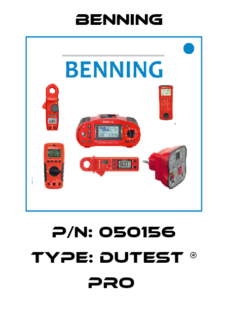 P/N: 050156 Type: DUTEST ® pro  Benning