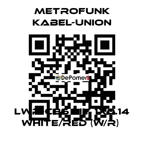 LWP-C26 LIY 1x0.14 white/red (W/R)  METROFUNK KABEL-UNION