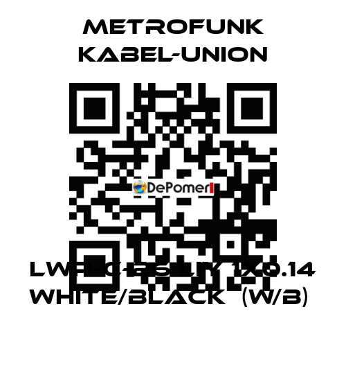 LWP-C-26 LIY 1x0.14 white/black  (W/B)  METROFUNK KABEL-UNION