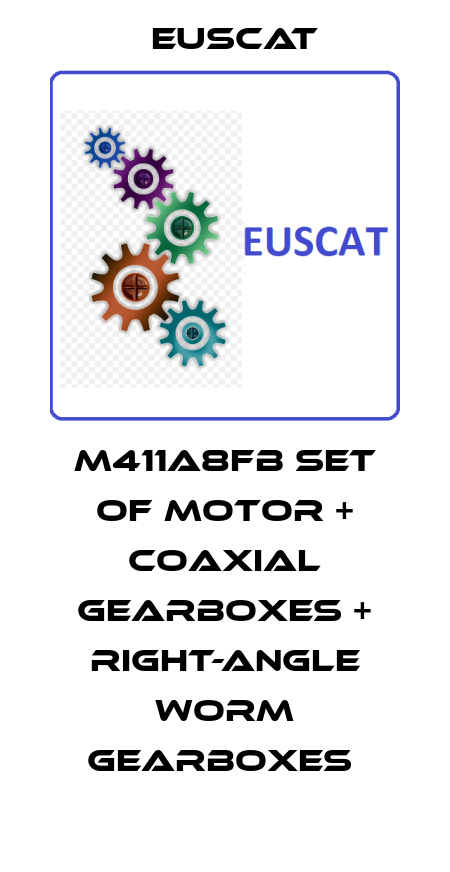 M411A8FB set of motor + coaxial gearboxes + right-angle worm gearboxes  EUSCAT