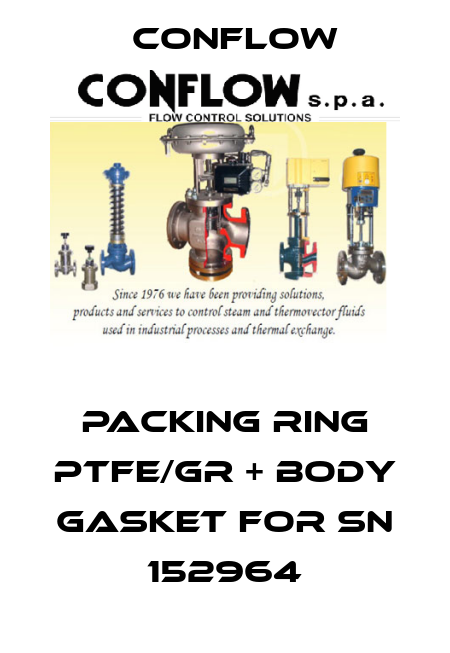 PACKING RING PTFE/GR + BODY GASKET FOR SN 152964 CONFLOW