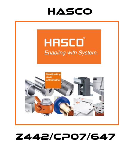 Z442/CP07/647  Hasco