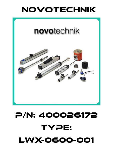P/N: 400026172 Type: LWX-0600-001 Novotechnik