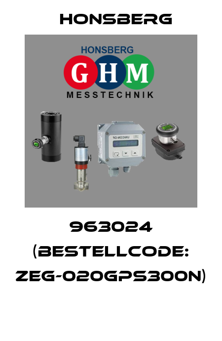 963024 (Bestellcode: ZEG-020GPS300N)  Honsberg