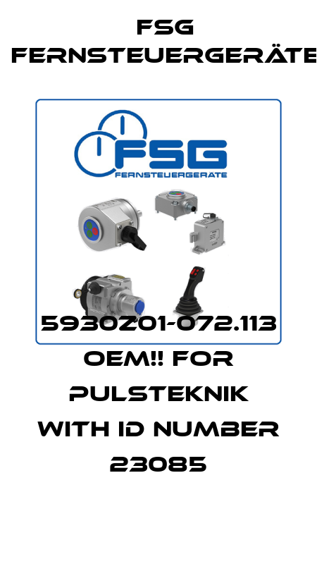 5930Z01-072.113 OEM!! for Pulsteknik with ID number 23085 FSG Fernsteuergeräte